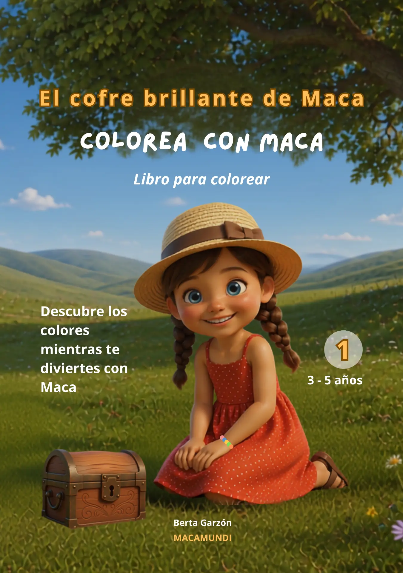 Portada del libro para colorear Colorea con Maca