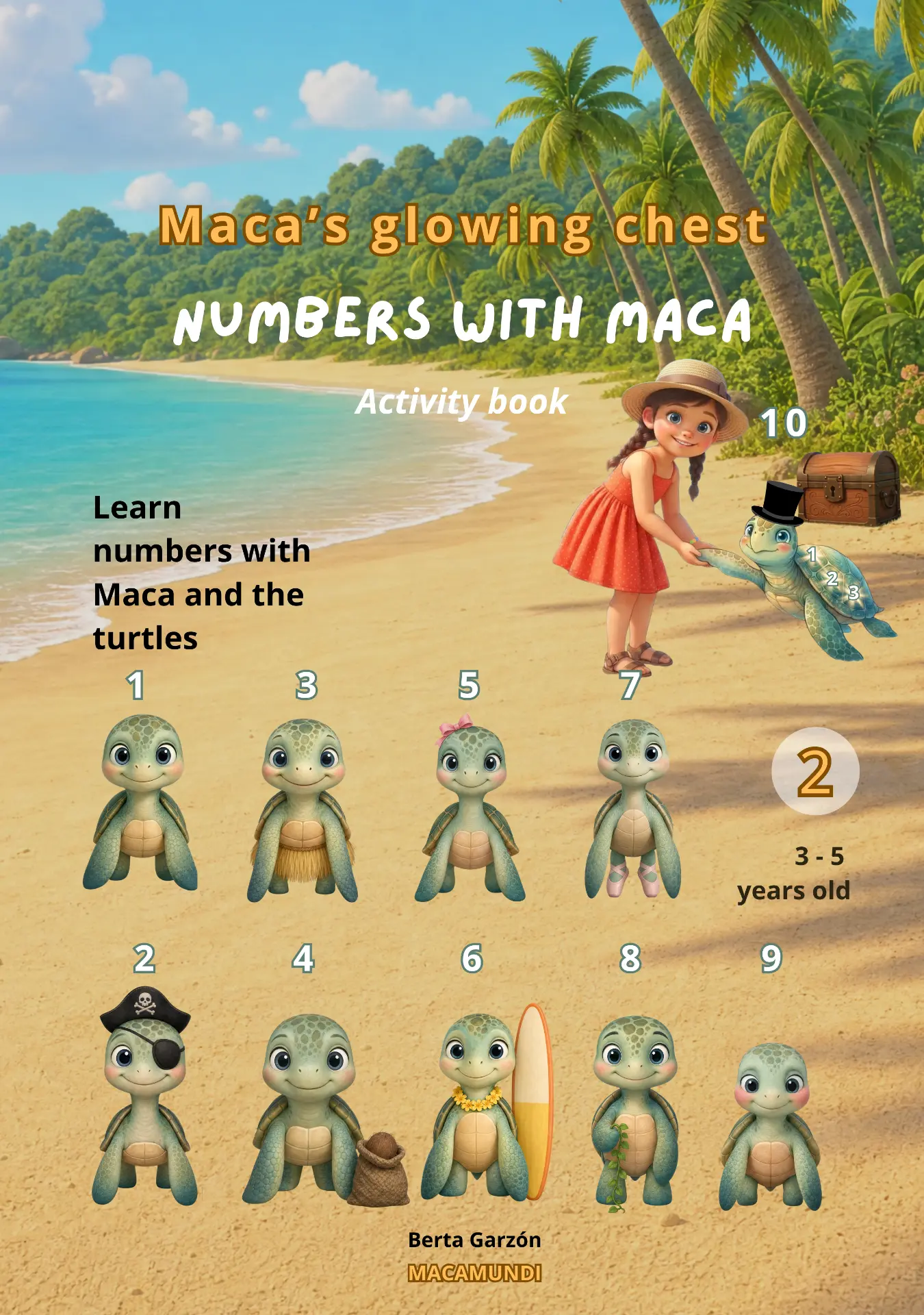 Cover of the activity book Numbers with Maca